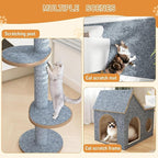 ReWallpaper 24inx6.5ft Cat Scratch Pad Large Sisal Textured Grey Cuttable Carpet Roll for Wall Window Sill Bedside Floor Area Furniture Covering Durable Cat Scratching Mat Self Adhesive Pet Claw Guard