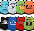 Reginary 8 Pcs Dog Clothes for Small Dogs Boy Summer Shirts Soft Breathable Chihuahua Yorkie Cute Pattern Sleeveless Puppy Cat Tank Top Tee Vest Fit for Mini and Medium Dogs(Small)