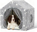 Indoor Dog House, Night-Luminous Star Dog Tent with Frame, Washable Dog Cave Bed, Suitable for 18-40 lb Small and Medium Dog