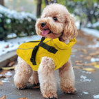 Dog Winter Coat Reflective Water-Resistant Jacket, Fleece Lined Windproof Puppy Coat with Back Zipper & D-Ring, Cold Weather Dog Coats for Small Medium Dogs (L, Orange)