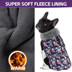 Doglay Dog Coat, Waterproof Dog Jacket Pet Winter Coat for Cold Weather with Thicken Furry Collar, Reflective Puppy Winter Jacket Warm Fleece Lining for Small Medium Large Pets
