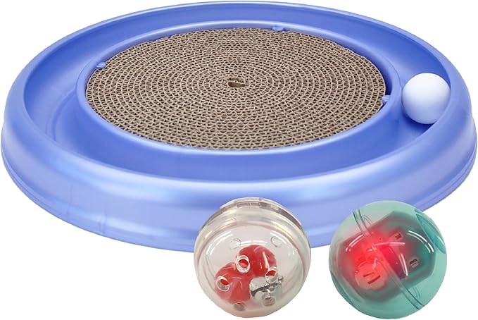 Coastal Pet - Turbo Pet Cat Bundle - Assorted Ball Pack & Scratcher Cat Toy