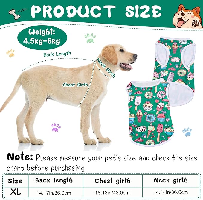 Saintrygo 10 Pcs Lovely Puppy Shirts Print Dog Clothes Breathable Summer Pet Cartoon Dog Shirt Clothes Sweatshirt for Puppy Cartoon Shirt Sweatshirt to Cat(X-Large)