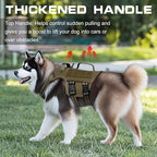 Dog Harness for Large Dogs Heavy Duty, No Pull Tactical Dog Harness with Molle System, Easy On and Off Service Dog Vest, Breathable Padded, Adjustable Reflective Pet Vest for Walking Hiking Training