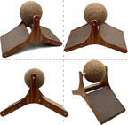 Rabbit Scratching Toys, Sisal Bunny Scratcher Ball and Scratch Cardboard Pad, Pet Enrichment Interactive Toy for Indoor Bunnies Ferrets Chinchillas Small Animals Boredom Breaker
