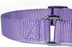 Premium Nylon Adjustable Anti-Escape Martingale Dog Collars,Comfort,Durable and Silky Walking,Training Dog Collar with Sturdy D-Ring for Small Active Dogs Daily Helper. (Ultra Violet, Small)