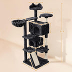 Topeakmart Multi-Level Cat Tree for Indoor Cats Cat Tree Tower for Large Cats with Sisal-Covered Scratching Posts, Condo, Stable Cat Tower, Cat Furniture Play Center for Indoor Cats Activity