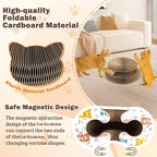 Magic Organ Cardboard Cat Toy,Cat Scratching Board with A Ball for Mental Physical Exercise,Shape Shifting Accordion Kitten Scratcher Toys with Different Shapes,Cat Scratch Toys for Indoor