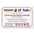 Leave Package Sign - Do Not Knock or Ring Bell, Kids are Sleeping 6" x 9" No Rust PVC, Will Not Scratch, Hang Sign, Made in USA by SPRYZZLE