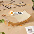 Sisal Cat Scratcher Bed for Indoor Cats Extra Large Cat Scratching Post Scratch Pad Solid Wooden Cats Furniture Lounge Chair