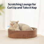 MeowHaus Cat Scratcher Nest, Oval Design for Cats, Corrugated Paper, Indoor Sleeping Bed, 1.32 lbs
