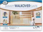 Four Paws Walk Over Wooden Dog Gate, 30-44" W by 18" H