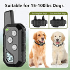Shock Collar for Dogs, Dog Training Collar with Remote Control for 2 Dogs, 3 Training Modes with Beep, Vibration and Satic, Waterproof, Rechargeable for Large Medium Small