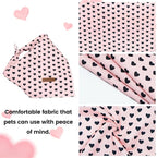 Elegant little tail Valentine's Dog Bandana - Red Heart Pet Bandanas Washable Bib Kerchief Scarf Cute Adjustable Pet Bandanas for Small Medium Dogs