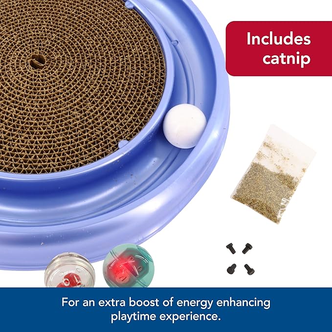 Coastal Pet - Turbo Pet Cat Bundle - Assorted Ball Pack & Scratcher Cat Toy