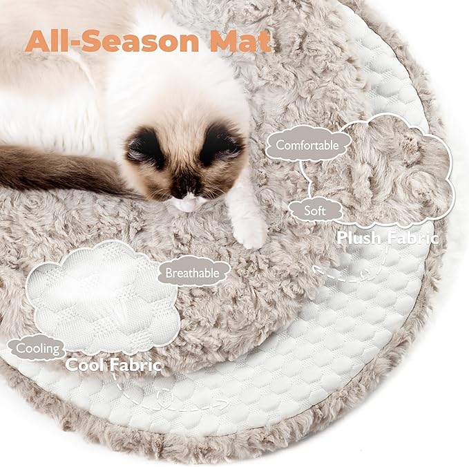 Easyego Modern Cat Tree, 39.3" Aesthetic Wood Cat Tree Tower for Large Cats, Luxury Cat Condo with Scratching Posts and Flower Platforms, Cat Furniture, Bullet Gray