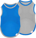 2 Pack Cooling Shirts for Dogs, Lightweight Mesh Breathable Dog Shirt for Small Dogs Boy, Sun-Protection Sleeveless Shirts for Dog&Cat Puppy Vest Pet Apparel P23ST00602L