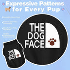 Personality Canine Attire: Soft, Lightweight Cotton Dog Clothes with 'The Dog Face' Print. Small and Medium Breeds, Perfect for Everyday Wear, Comfortable and Breathable Dog Shirt Grey XXL