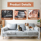 Besti Plastic Couch Cover for Pets - Clear Slipcovers for Big Sofas - Dust, Water, Dirt Furniture, Upholstery Protectors for Home, Living Room - Dog and Cat Scratch, 96x42x40