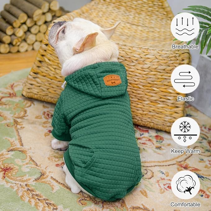 BEAUTYZOO Dog Sweaters for Extra Large Dogs Girl Boy, XXXL Dog Hoodie with Pocket & Leash Hole, Soft Warm Waffle-Like Laminated Cotton Pet Clothes for Cold Weather, Doberman Great Dane Sweatshirt, 3XL
