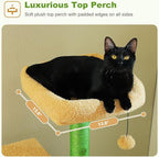 PEQULTI 62" Cat Tree for Indoor Cats, Multi-Level Cat Tower with Cozy Cat Condo Clearance Prime, Green