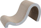 CSR1013E Kona 27" Modern Cardboard Double-Sided Wave Cat Scratcher with Catnip, Fog