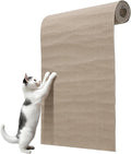 Navaris Scratch Mat Roll - Adhesive DIY Climbing Cat Scratcher for Furniture - Cut to Fit Cat Couch & Wall Scratchers for Indoor Cats - Self-Adhesive Scratching Carpet Pad - Beige