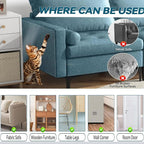 [Thicken Vinyl] Cat Scratch Furniture Protector, 162"x15" Couch Protector from Cat Claws, Single-Sided Sticky Anti Scratch Furniture Protector,Extended Size Protects More Furniture+50 Fixing