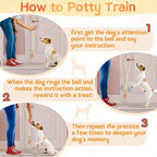Patelai 3 Pcs Dog Bell for Door Potty Training Decorative Hanging Dog Door Bells Wooden Beads Adjustable Small Puppy Supplies for Pets Puppies Potty Training Accessories, 3 Colors