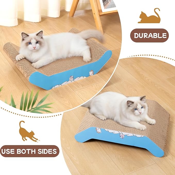 Cat Scratcher Bed Cardboard Cat Scratching Board 22.8 * 16.5 inches Large Corrugated Cat Scratch Pad for Indoor Cats，Furniture Protector