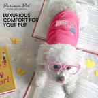 Parisian Pet Princess Dog Shirt – 100% Cotton Shirts for Medium Dogs – Pink Sleeveless Puppy Clothes – Lightweight and Breathable Dog Apparel – Girl Dogs Clothes - Stretchy Pet T Shirts