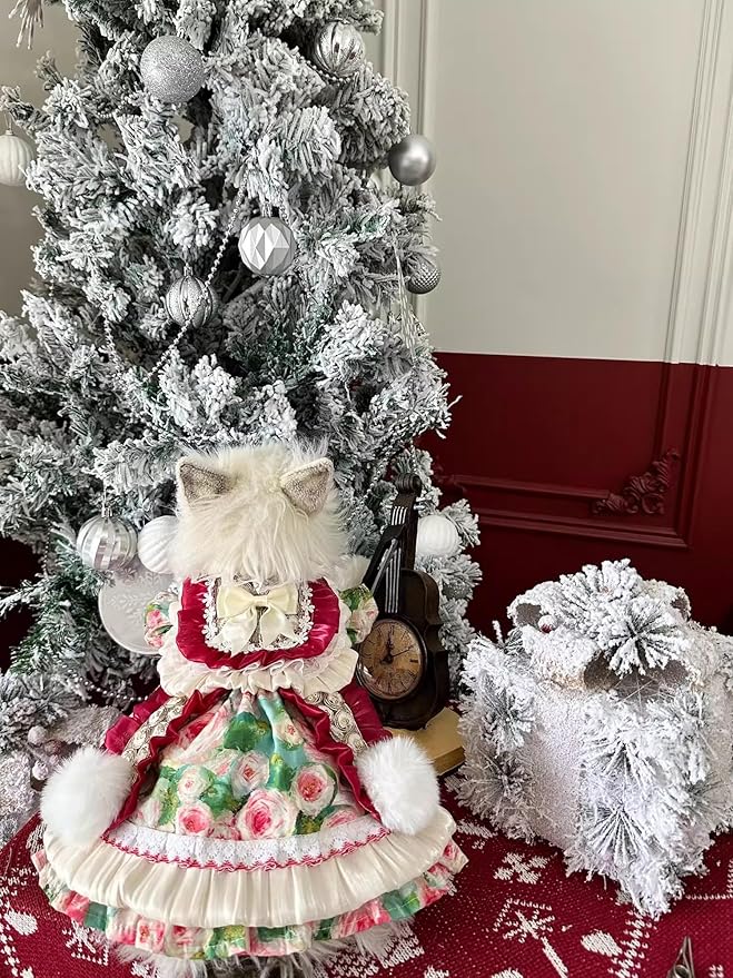 Furbabycare® Elegant Sweet Fashion Puppy Dog Blingbling Princess Skirt Pet Dog Lace Cake Camisole Tutu Dress A-red Large