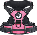 Joytale No Pull Dog Harness for Small Dogs, Reflective Pet Vest with Front Clip, Adjustable Soft Padded Harnesses with Easy Control Handle for Training and Walking, Pink, S