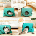 Cave cat Bed, Foldable pet Bed, Waterproof and Anti-Static, Hair-Free, Suitable for Both Indoor and Outdoor use, Ideal for Traveling with Pets.(Peacock Blue)