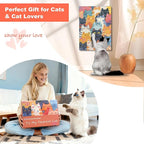 Art Cat Scratching Pad,Wall Scratcher for Indoor Cats - 16.54x11.81x1.18 Inches, Double-Sided Use, Cat Cardboard Scratcher Fits All Breeds & Sizes, Easy to Install,Cat Gifts