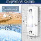 Dreyoo Metal Doorbell Push Button, Heavy Duty Metal Door Bell Wired Button LED Lighted Wall Mounted Door Bell Push Buttons for Home Universal Garage Opener Switch Property in Copyright(White)