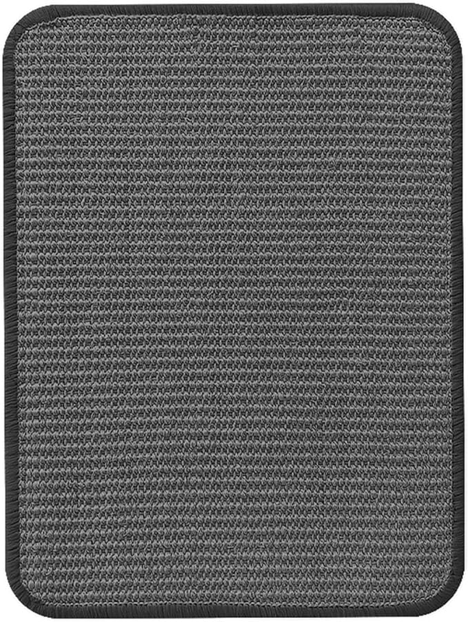 Cat Scratcher Mat Natural Sisal Cat Scratching Pads with Self-Adhesive Horizontal Floor Rug for Indoor Cats Grinding Claws Nails, Grey, 20" x 31"