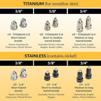 Educator Contact Points Remote Dog Training Collars, Stainless Steel, Long 3/4-Inch