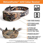 SportDOG WetlandHunter 425X Remote Trainer - Reliable Off-Leash Control - Rechargeable - Waterproof DryTek Technology - Adjustable Training Collar - Camouflage - 500-Yard Range, 2 Collars