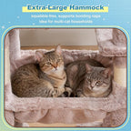 Hey-brother Cat Tree Tower, Scratching Posts with 3 Condos, Large Basket, Cozy Bed, Sisal Board, Step-by-Step Climbing Pathway and Toys, 74.8 inches Furniture for Big Indoor Cats, Muchroom MPJ081MU