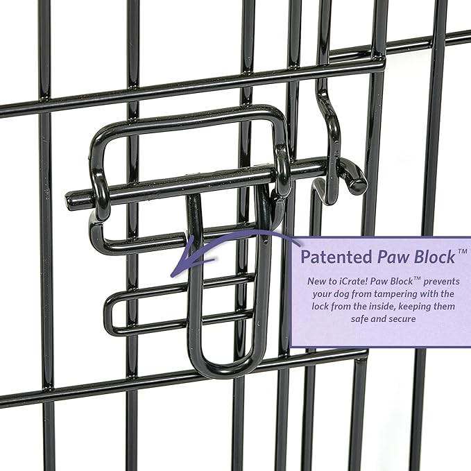 MidWest Homes for Pets 18-Inch iCrate for Tiny Breeds, Up to 10 lbs, Single Door Folding Dog Crate with Divider Panel, Leak-Proof Tray & Secure Latch, Portable, Durable & Easy to Assemble