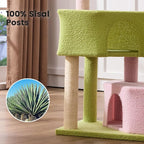 Gardner Pet 41" Cat Tree for Medium-Large Cats, Heavy Duty Cat Trees Pink Cat Towers with 2.8in Posts, Easy to Assembly