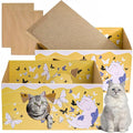 2 Pack Cardboard Cat Scratcher Boxes, 16.5 Inch Heavy Duty Cat Scratching Bed, Large Kitten Lounger with Double-Sided Scratch Pad, Hideaway House with Interactive Hole for Indoor Cats