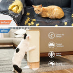 PETKARAY Couch Corner Cat Scratcher, 22" Corner Scratching Post Wall Scratcher, Sisal Furniture Protector for Sofa with Reversible Base, Small