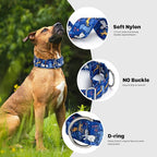 Heavy Duty 1.5 Inch Thick Dog Collar - Escape Proof No Pull Martingale Collar for Large Dogs, Wide Adjustable Slip Training Collar (Bule Dog M)