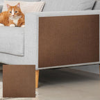 uxcell Self-Adhesive Cat Scratching Mat, 1 Roll 23.6" x 23.6" Couch Protector from Cat Claws for DIY Sofa, Wall, Doors, Cut Anti Cat Scratch Pad Carpet Mat, Brown