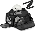 17x11x9.5 Alaska Hawaiian Southwest Airline Approved top and 1 Side Expandable pet Carrier for Extra-Small Dog/Small cat up to 5 lbs