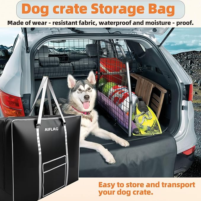 Large Dog Crate Bag for Storage & Travel, Carrying Case Holds Most 54 inch Crates, Also Fits Pet Playpens, Dog Beds & Cat Houses, Durable Waterproof Material