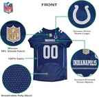 Pets First NFL Indianapolis Colts Dog Jersey, Size XX-Large, Football Shirt Costume for Pet, Dog Sports T-Shirt, NFL Team Clothing for Cats, Licensed Pet Apparel Available in 7 Sizes and 32 Teams