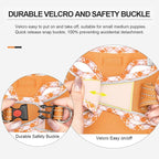 Mercano Soft Mesh Dog Harness and Leash Set, No-Chock Step-in Reflective Breathable Lightweight Easy Walk Vest Harnesses with Safety Buckle for Small Dogs, Cats (Orange, L)